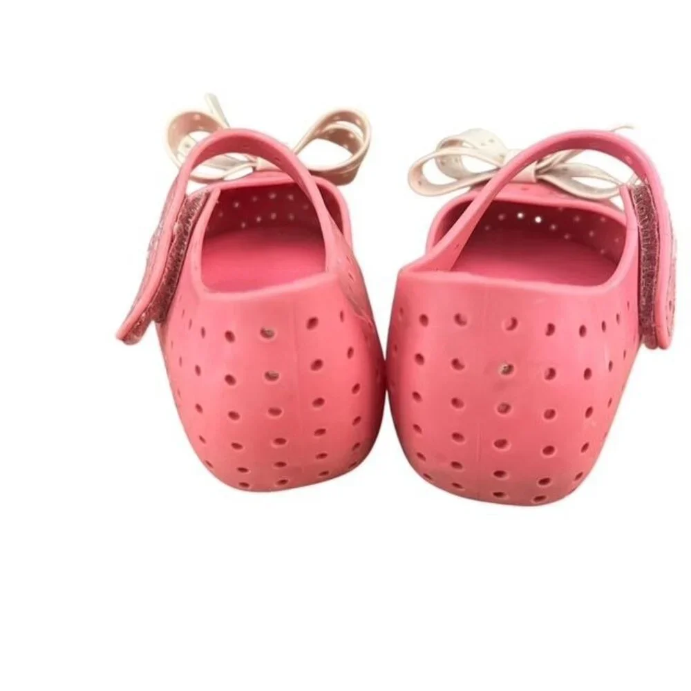 Mini Melissa Mini Furadinha XI Pink Ballet Flats Toddler Size 7